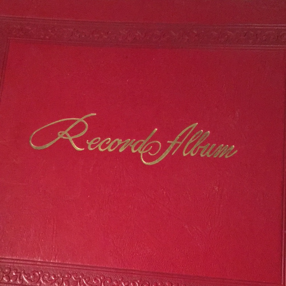 45 record album case with records